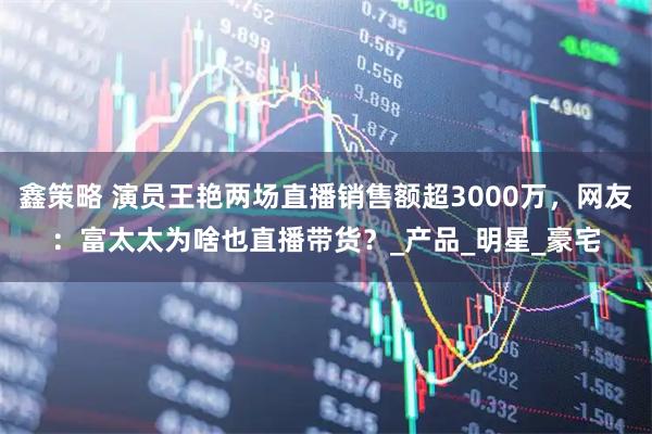 鑫策略 演员王艳两场直播销售额超3000万,网友:富太太为啥也直播带货?_产品_明星_豪宅