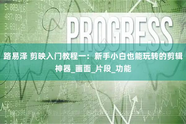 路易泽 剪映入门教程一：新手小白也能玩转的剪辑神器_画面_片段_功能